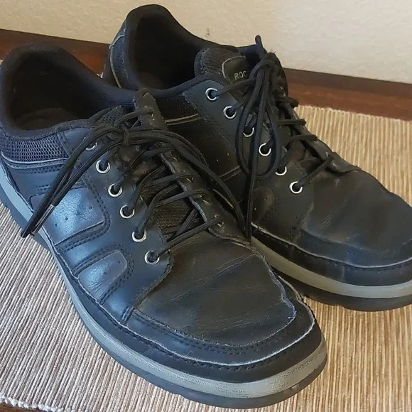 Mens black Rockport lace up shoes - Picture 1 of 6